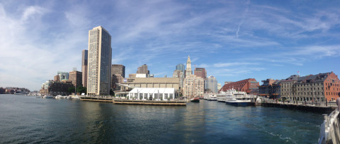 Saindo do Boston Harbor
