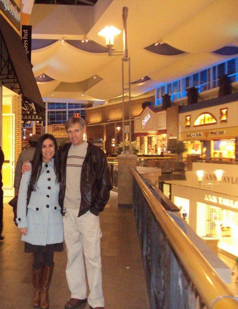 Debora e Thomas no Southpoint Mall, que tem um ótimo cinema Imax
