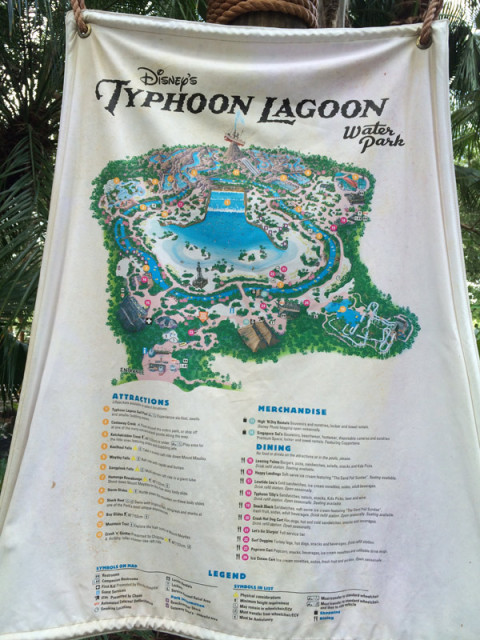Mapa do parque Typhoon Lagoon na Disney