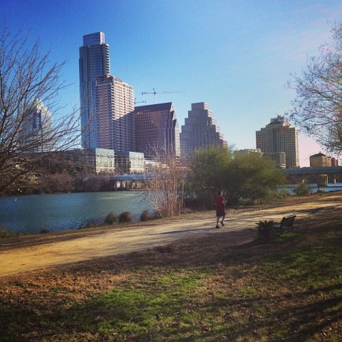 Hike and Bike Trail em downtown Austin
