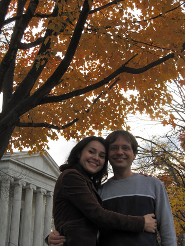 Janaina e o marido em Princeton, Nova Jersey