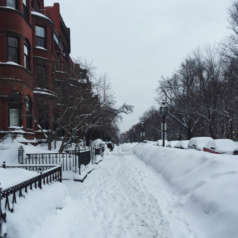 Neve em Boston: presença constante no inverno