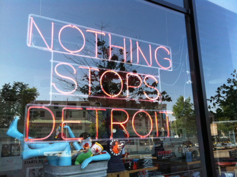O espírito da cidade é esse: Nothing Stops Detroit