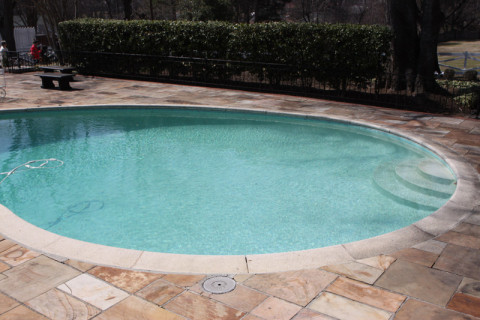 A piscina em Graceland