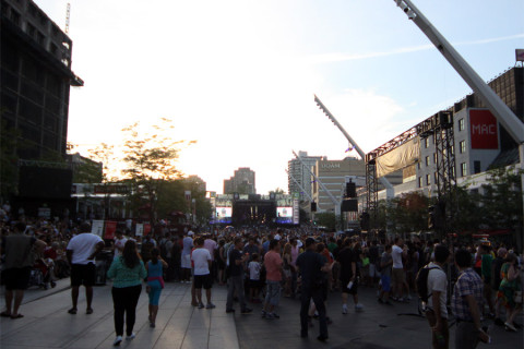 Um dos palcos do Festival de Jazz de Montréal