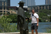 Meu sogro e a estátua de Stevie Ray Vaughan