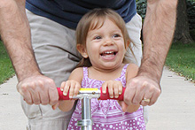 Primeira vez andando de patinete!