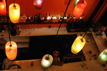 O bar da pizzaria Piola, em Ipanema