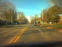 Dirigindo para o trabalho, Greenfield Road