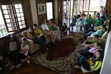 Fizemos a maior bagunça para que todo mundo pudesse ver o jogo