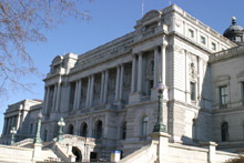 O prédio da Biblioteca do Congresso, lindo, pena que não pudemos entrar.