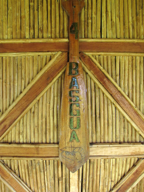 O detalhe do nome na porta da cabana no Yandup Lodge