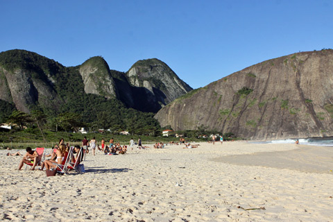 Praia de Itacoatiara vista do Pampo, praia mais bonita de Niterói