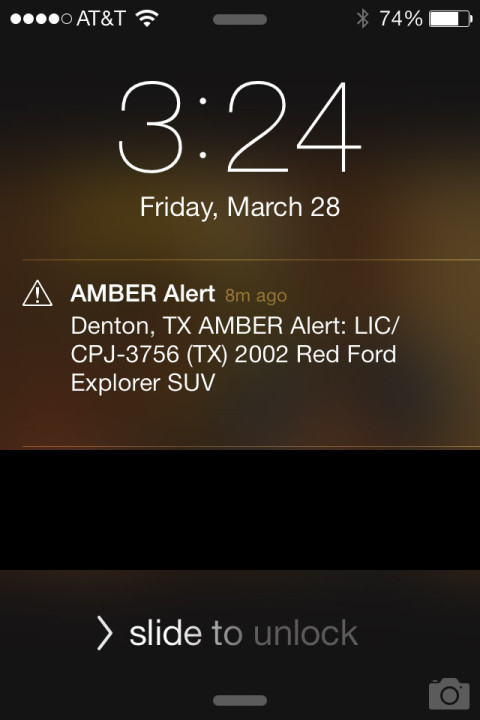 O Amber Alert no meu telefone