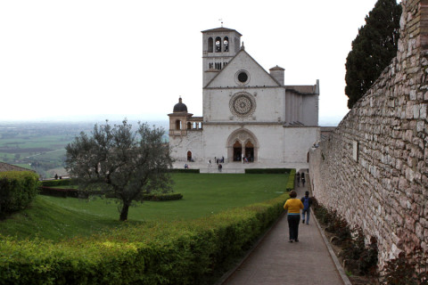 Chegando na Basílica de São Francisco de Assis