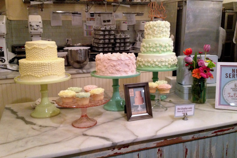 Bolos e cupcakes na Magnolia Bakery em Nova York