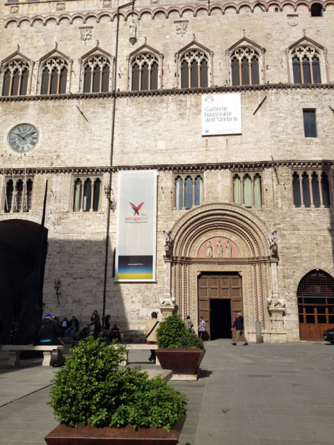 A entrada da Galleria Nazionale dell'Umbria