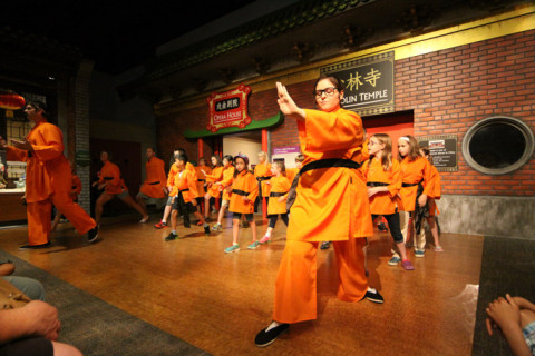 Demonstração de kung fu