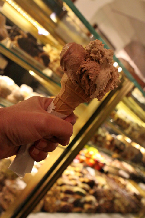 O meu gelato de nocciola e gianduia