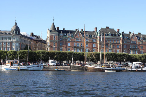 Passeando de barco em Estocolmo