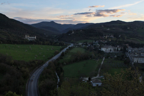 Pôr-do-sol em Spoleto