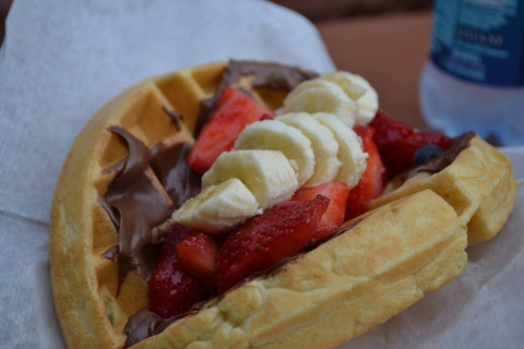 Sanduíche de waffle, foto e dica da Renata Costivelle