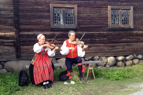 Show de música tradicional sueca no Skansen