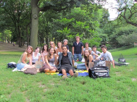 Picnic no Central Park organizado pela professora