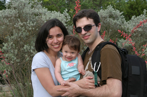Eu, Gabe e Julia em Austin, no Mount Bonnell