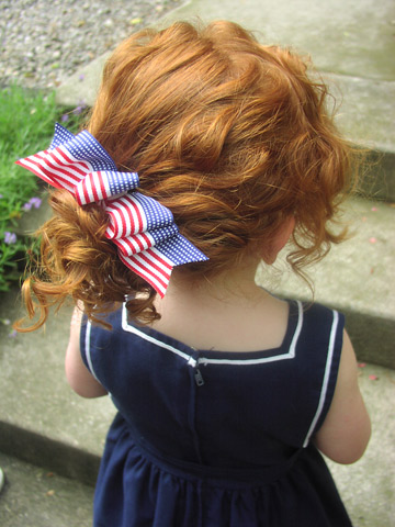 morar nos eua: laço patriótico de 4 de julho