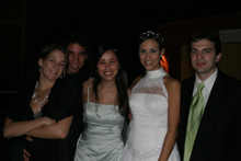 Meu irmão e a namorada, Taís, eu, Marcela e Gabe