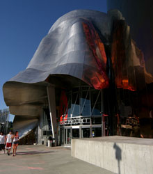 O prédio do EMP, projeto do arquiteto Frank Gehry